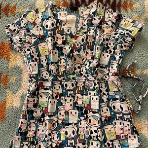 Koi x Tokidoki Milk Scrub Top XS